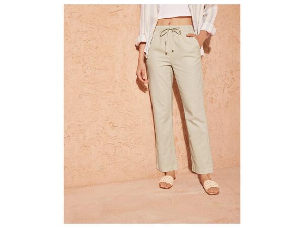 Ladies' Linen Blend Trousers