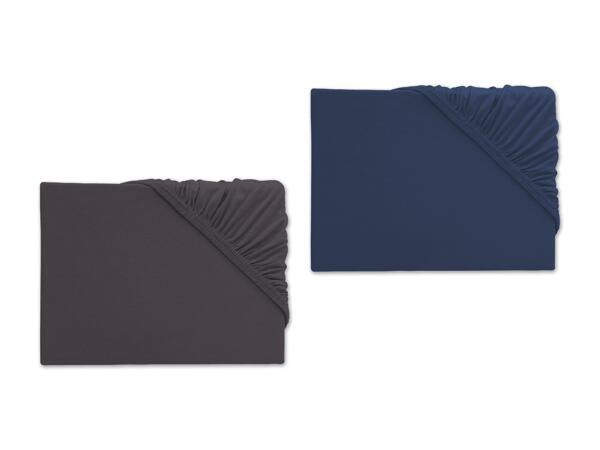 Jersey-Spannleintuch, ca. 90-100 x 200 cm