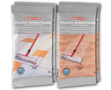 Lingettes imprégnées pour sols SUPRAWISCH(R)