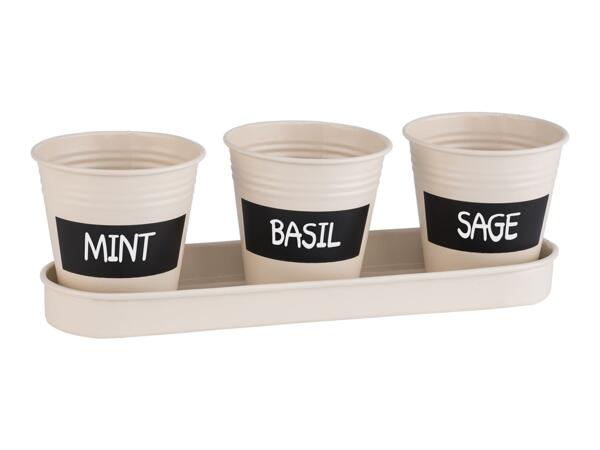Parkside Herb Pots - Beige