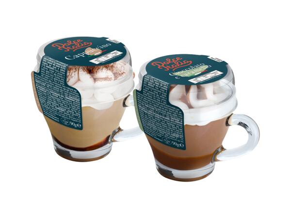 Dessert in a glass cup