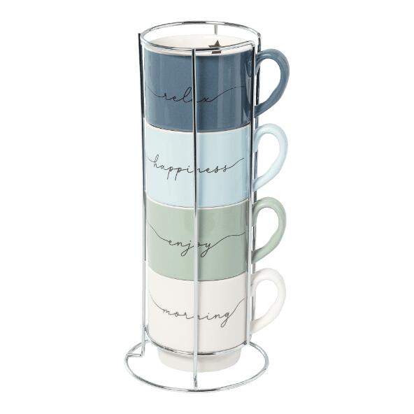 CROFTON(R) 				Mugs ou bol avec support, 4 pcs