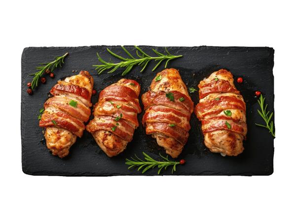 Frisches Maishendl-Filet im Speckmantel