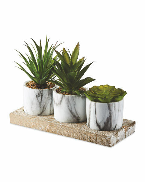 Artificial Succulent Trio