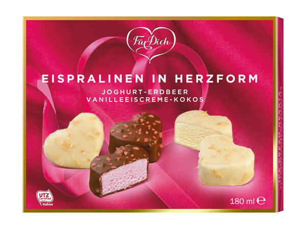 FÜR DICH Eispralinen in Herzform