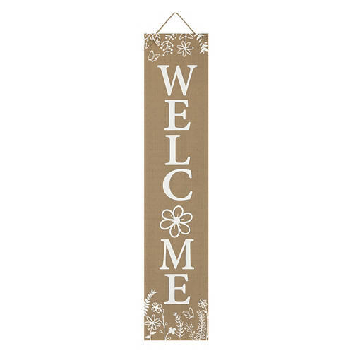 48" Tall Welcome/Bee Spring Reversible Porch Sign