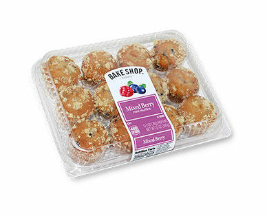 Bake Shop Mini Muffins Mixed Berry or Lemon Poppy Seed