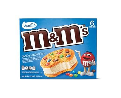 M&M's Ice Cream Cookie Sandwiches