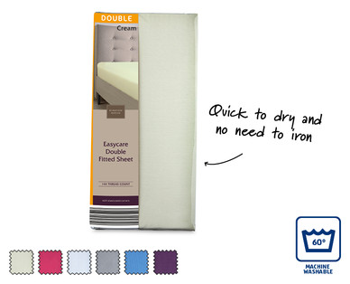 Easy Care Fitted Sheet Double