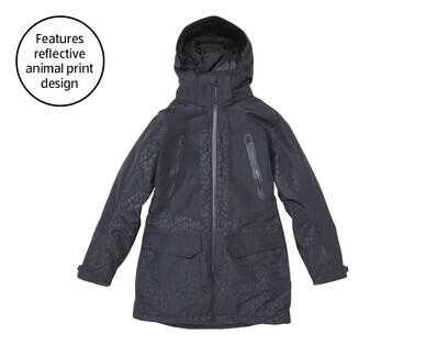 Women's Snowboard Jacket - Black Animal Print