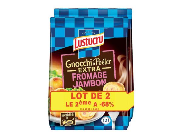 Lustucru gnocchi à pôeler extra jambon-fromage