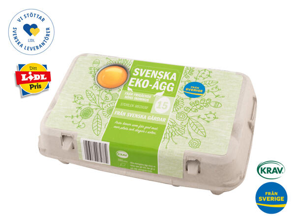 Ekologiska ägg 15-pack