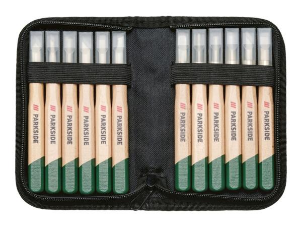 PARKSIDE Wood Carving Set - 12 Pieces