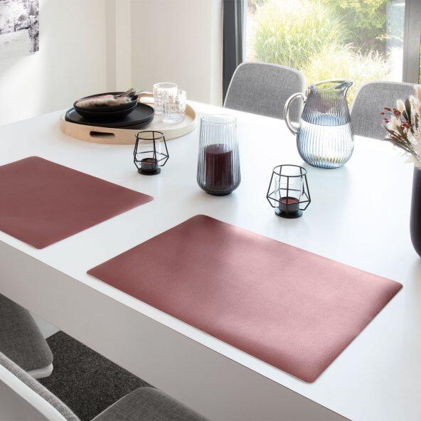 HOME CREATION(R) 				Metallic Tischsets im Lederlook, 2 St.