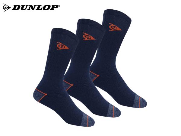 DUNLOP Men's Navy Work Socks - 3 Pairs