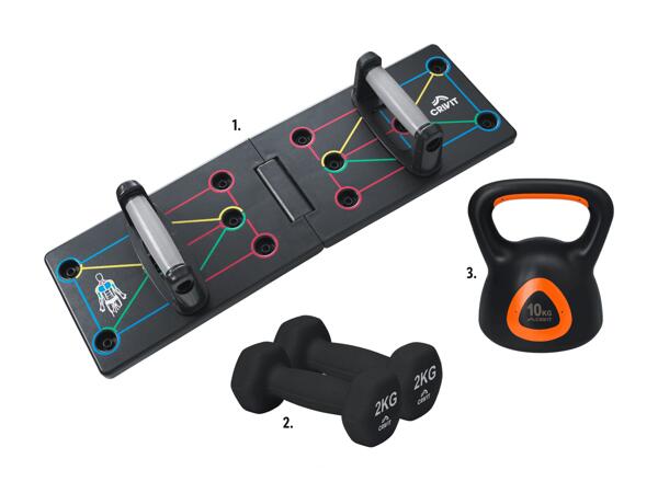 Assortiment d'accessoires de fitness