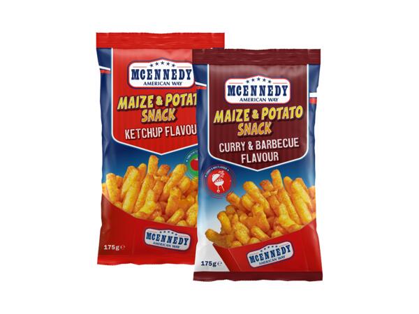Maize and potato snacks