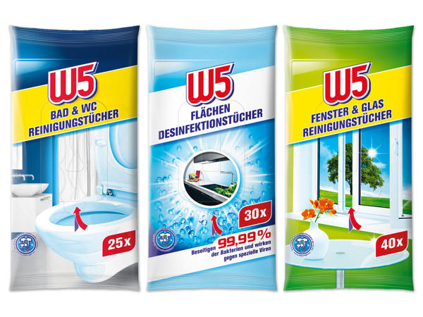 W5 Feuchte Reinigungstücher