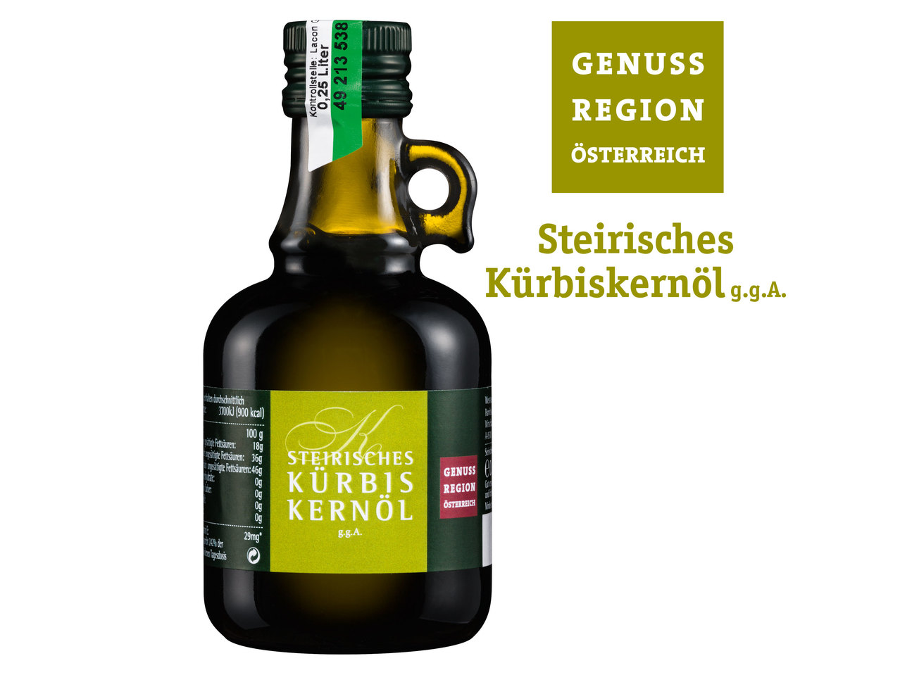 GENUSS REGION ÖSTERREICH Steirisches Kürbiskernöl g.g.A.