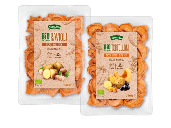 Filled organic Ravioli or Tortelloni