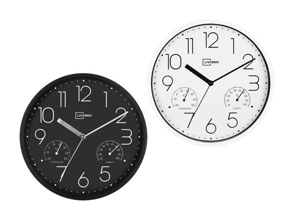 Vægur med termometer og hygrometer