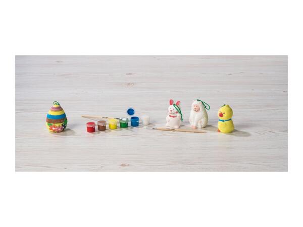 Crelando Paint Your Own Easter Characters Decorations - 12 Pieces
