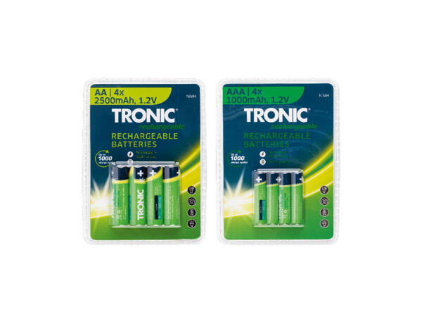 Laddningsbara batterier, 4-pack