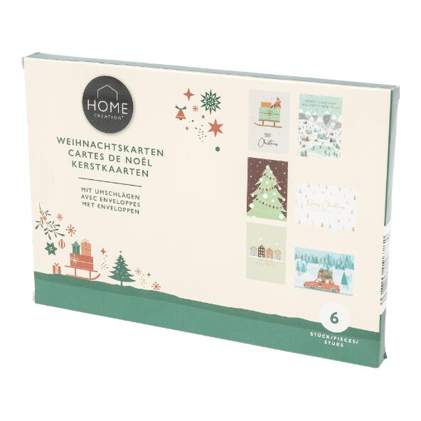 HOME CREATION(R) 				Carte de Noël (6 pcs) ou bon cadeau (2 pcs)