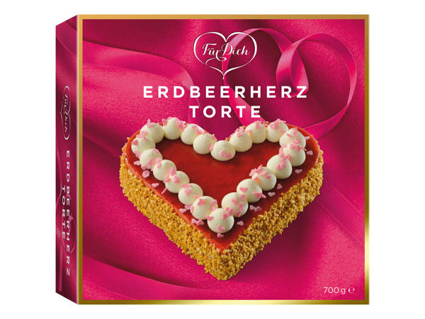 Für Dich Erdbeertorte in Herzform