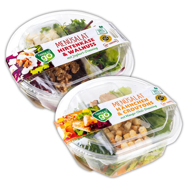 Menüsalat mit Dressing