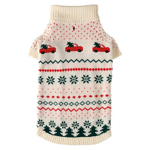 Pet Christmas Sweater - Christmas Truck, L