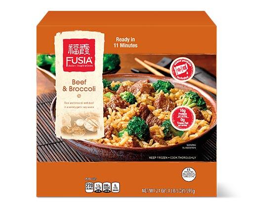 Fusia Asian Inspirations Beef and Broccoli or Beef Lo Mein