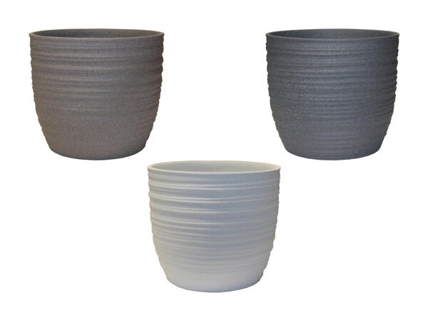 Cache-pot en céramique effet pierre