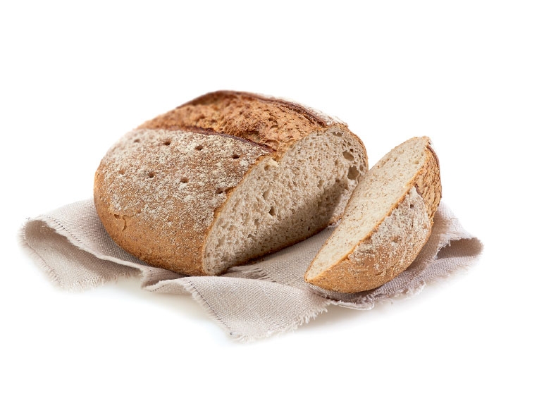 Bruin boerenbrood ongesneden