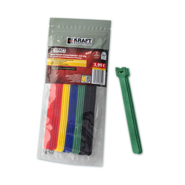 Mini Klett-Fixierbänder 22-tlg.