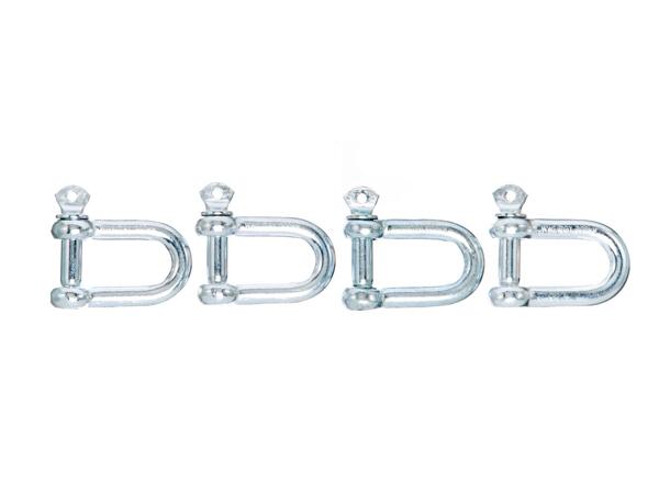 D-shackles or carabiner clips