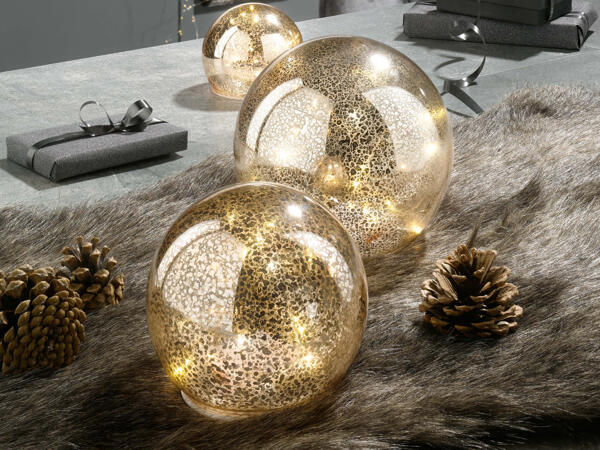 Lampada a sfera a LED, 3 pezzi