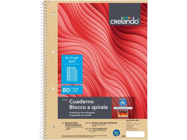 Squared Spiral- Bound Notepad, A4