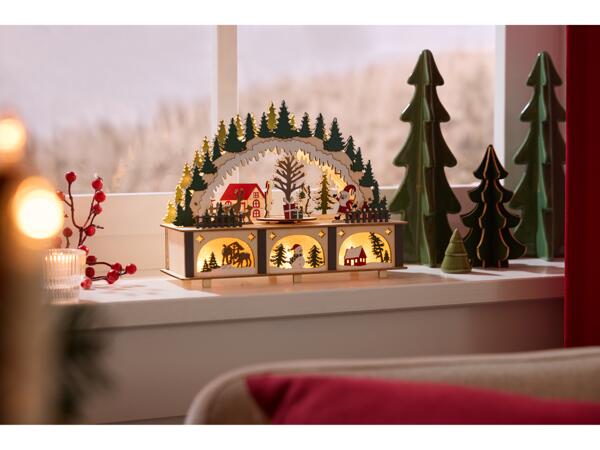 LED Wooden Animated Christmas Scene