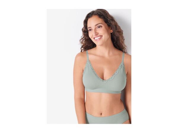 Esmara Ladies' Seamless Padded Soft Bra - Green
