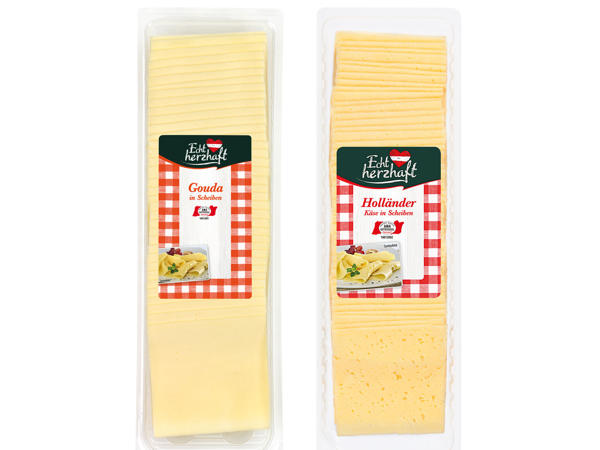 ECHT HERZHAFT Käse nach Holländer Art oder Gouda in Scheiben