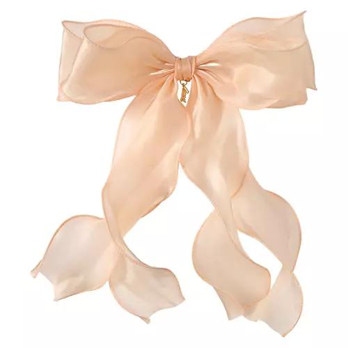 Valentines Day Accessories - Peach Organza Bow