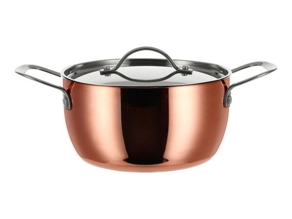 Silvercrest 20cm Copper Stockpot & Lid