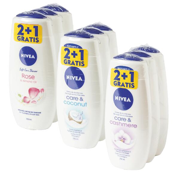 Gel douche pour femmes Nivea, 3 pcs