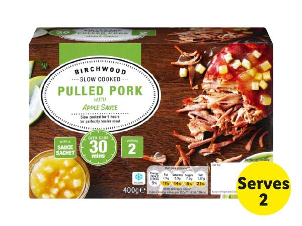 Birchwood Slow Cooked Pulled Pork with Apple Sauce