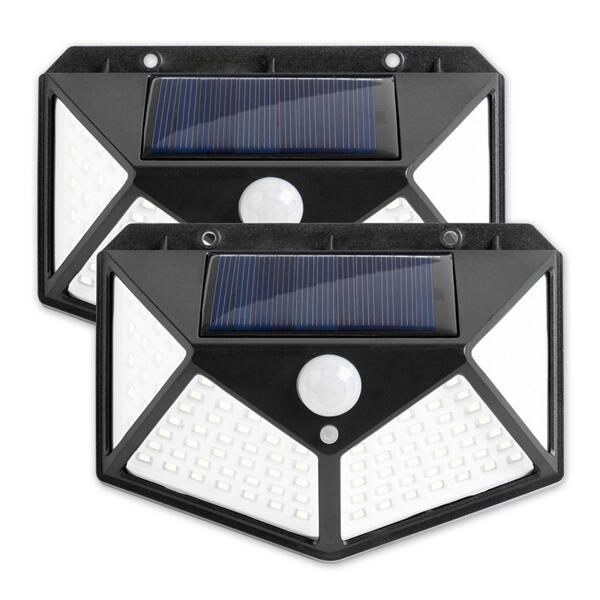 LED-Solar-Sicherheitslicht 2er-Set