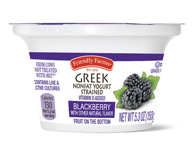 Friendly Farms Greek Blackberry Nonfat Yogurt