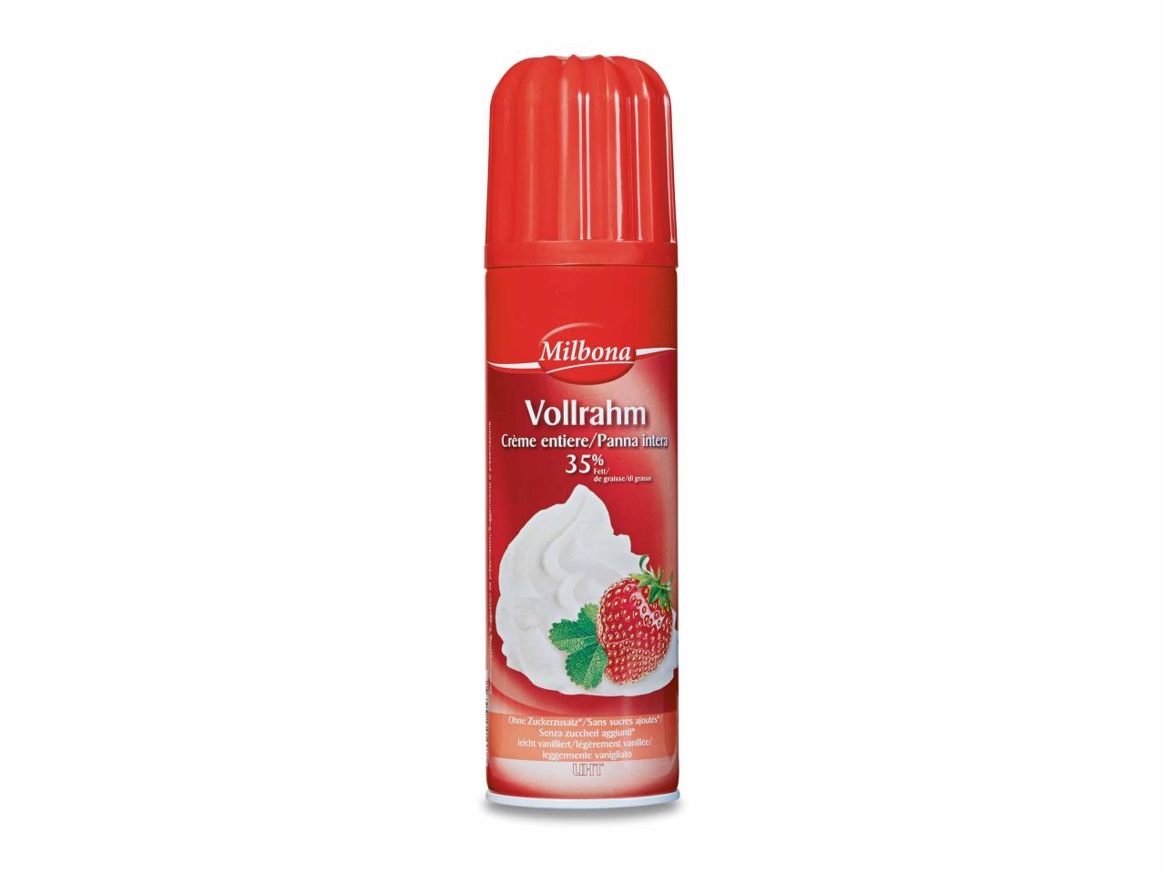 Crème entière non sucré