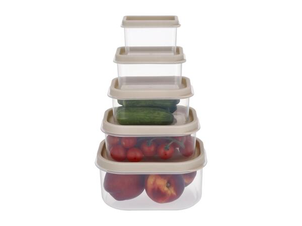 Silvercrest Beige Rectangular Food Storage Container Set - 5 Pieces