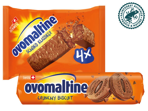 Ovomaltine Crunchy Biscuit oder Classic Riegel
